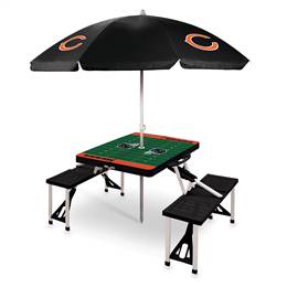 Chicago Bears Portable Folding Picnic Table with Umbrella