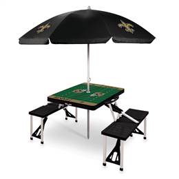 New Orleans Saints Portable Folding Picnic Table with Umbrella