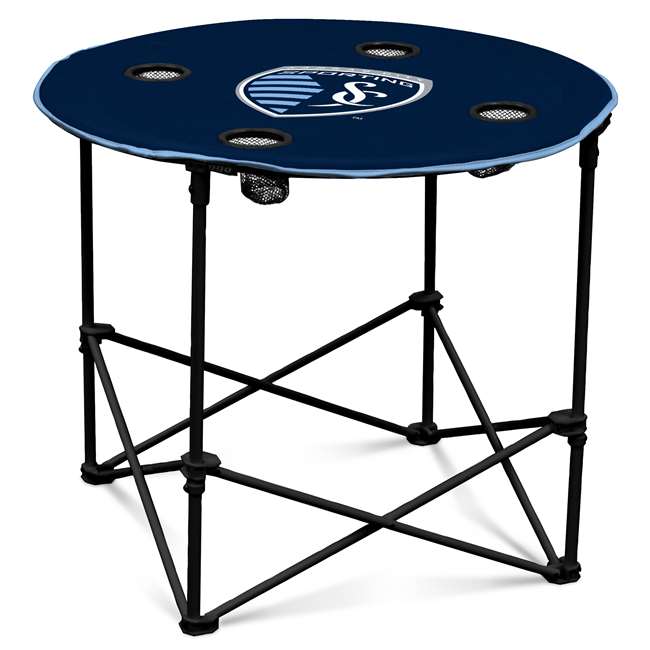 Sporting Kansas City Round Folding Table with Carry Bag