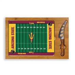 Arizona State Sun Devils Glass Top Cutting Board and Knife