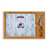 Colorado Avalanche Glass Top Cutting Board and Knife