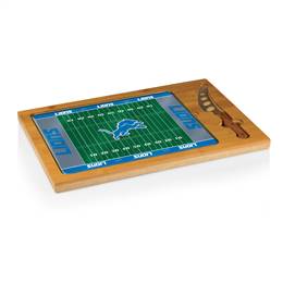 Detroit Lions Glass Top Cutting Board and Knife