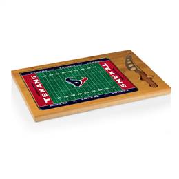 Houston Texans Glass Top Cutting Board and Knife
