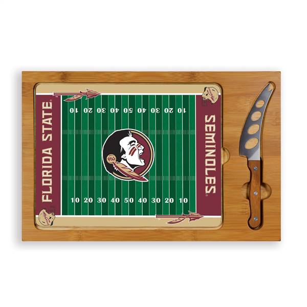 Florida State Seminoles Glass Top Cutting Board and Knife