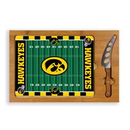 Iowa Hawkeyes Glass Top Cutting Board and Knife