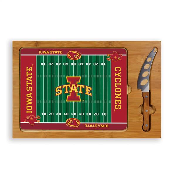 Iowa State Cyclones Glass Top Cutting Board and Knife