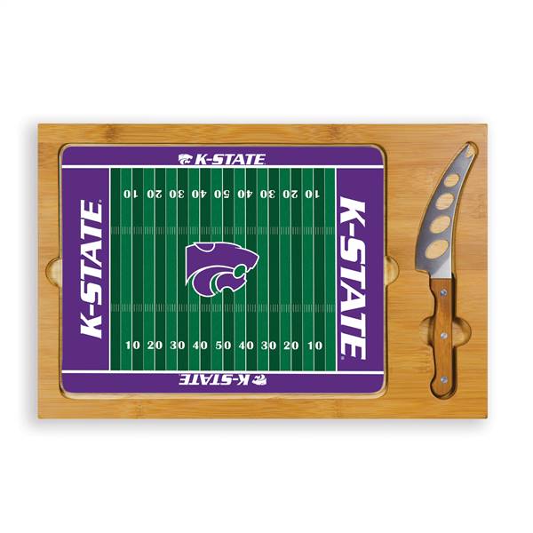 Kansas State Wildcats Glass Top Cutting Board and Knife