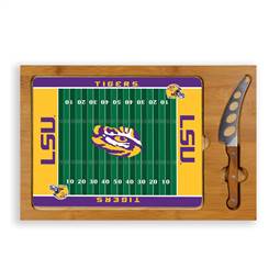 LSU Tigers Glass Top Cutting Board and Knife