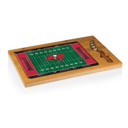 Tampa Bay Buccaneers Glass Top Cutting Board and Knife