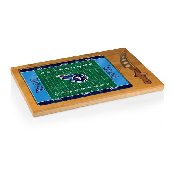 Tennessee Titans Glass Top Cutting Board and Knife