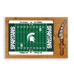 Michigan State Spartans Glass Top Cutting Board and Knife