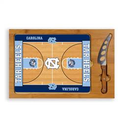 North Carolina Tar Heels Glass Top Cutting Board and Knife