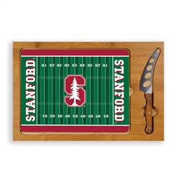 Stanford Cardinal Glass Top Cutting Board and Knife