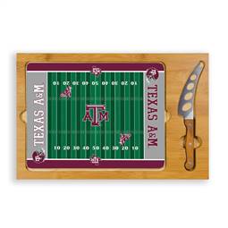 Texas A&M Aggies Glass Top Cutting Board and Knife