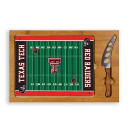 Texas Tech Red Raiders Glass Top Cutting Board and Knife