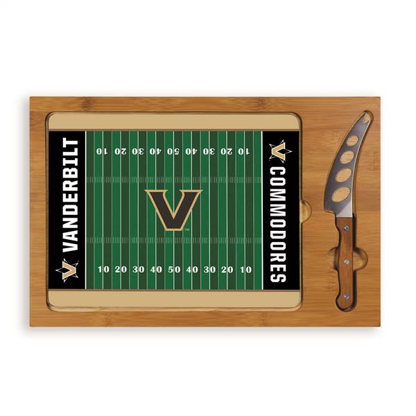 Vanderbilt Commodores Glass Top Cutting Board and Knife