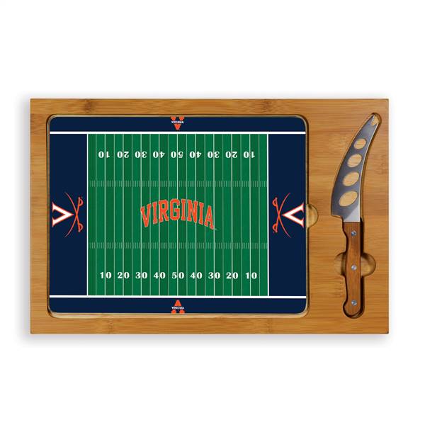 Virginia Cavaliers Glass Top Cutting Board and Knife