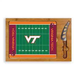 Virginia Tech Hokies Glass Top Cutting Board and Knife