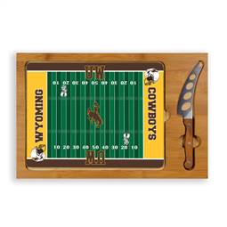 Wyoming Cowboys Glass Top Cutting Board and Knife