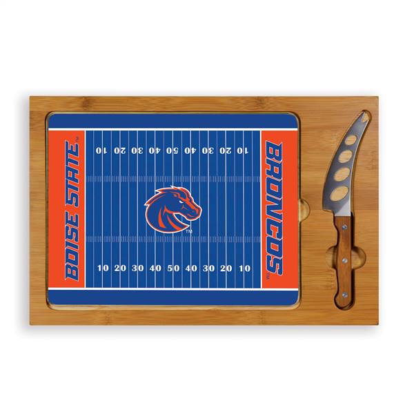 Boise State Broncos Glass Top Cutting Board and Knife
