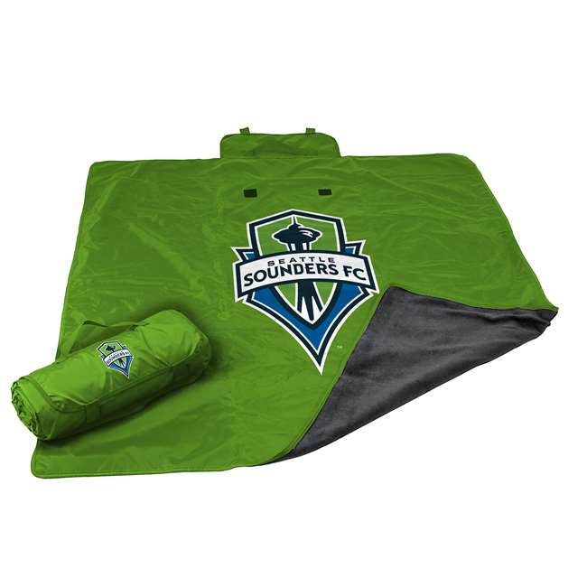 Logo Brands MLS Seattle Sounders All Weather Blanket, One Size, Multicolor