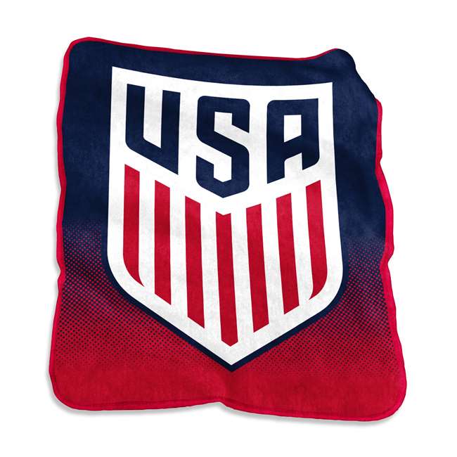 USSF United States Soccer Federation Raschel Throw Fleece Blanket