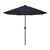 California Umbrella 9' Patio Umbrella Bronze Aluminum Pole, Auto Tilt, Crank Lift, Olefin Navy Fabric  