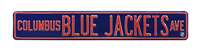 Columbus Blue Jackets Steel Street Sign-COLUMBUS BLUE JACKETS AVE    