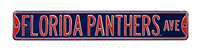 Florida Panthers Steel Street Sign-FLORIDA PANTHERS AVE    