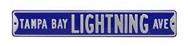 Tampa Bay Lightning Steel Street Sign-TAMPA BAY LIGHTNING AVE    