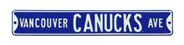 Vancouver Canucks Steel Street Sign-VANCOUVER CANUCKS AVE    