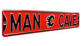 Calgary Flames Steel Street Sign with Logo-MAN CAVE   