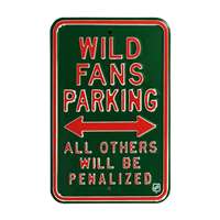 Minnesota Wild Steel Parking Sign-ALL OTHER FANS PENALIZED   