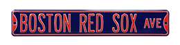 Boston Red Sox Steel Street Sign-BOSTON RED SOX AVE on navy   
