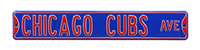 Chicago Cubs Steel Street Sign-CHICAGO CUBS AVE    