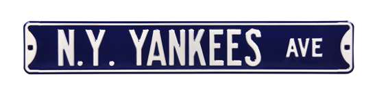 New York Yankees Steel Street Sign-NY YANKEES AVE    