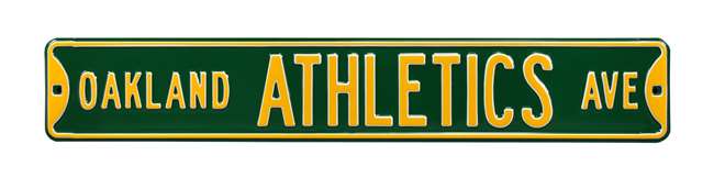 Oakland Athletics Steel Street Sign-OAKLAND ATHLETICS AVE    