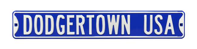 Los Angeles Dodgers Steel Street Sign-DODGERTOWN USA    