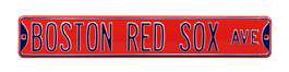 Boston Red Sox Steel Street Sign-BOSTON RED SOX AVE on red   