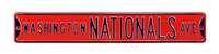 Washington Nationals Steel Street Sign-WASHINGTON NATIONALS on Red    