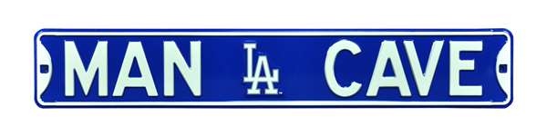 Los Angeles Dodgers Steel Street Sign with Logo-MAN CAVE   