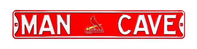 St Louis Cardinals Steel Street Sign with Logo-MAN CAVE   