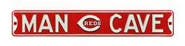 Cincinnati Reds Steel Street Sign with Logo-MAN CAVE   
