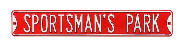 St Louis Cardinals Steel Street Sign-SPORTSMAN'S PARK   