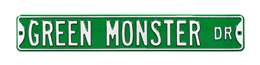 Boston Red Sox Steel Street Sign-GREEN MONSTER DR on Green   