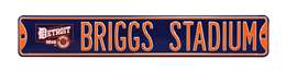 Detroit Tigers Steel Street Sign with Logo-BRIGGS STADIUM w/1999 Logo                                        
