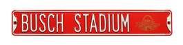 St Louis Cardinals Steel Street Sign with Logo-BUSCH STADIUM AS 2009 Logo
