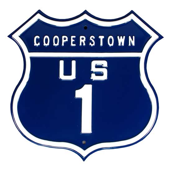 New York Yankees Steel Route Sign-Cooperstown US-1   