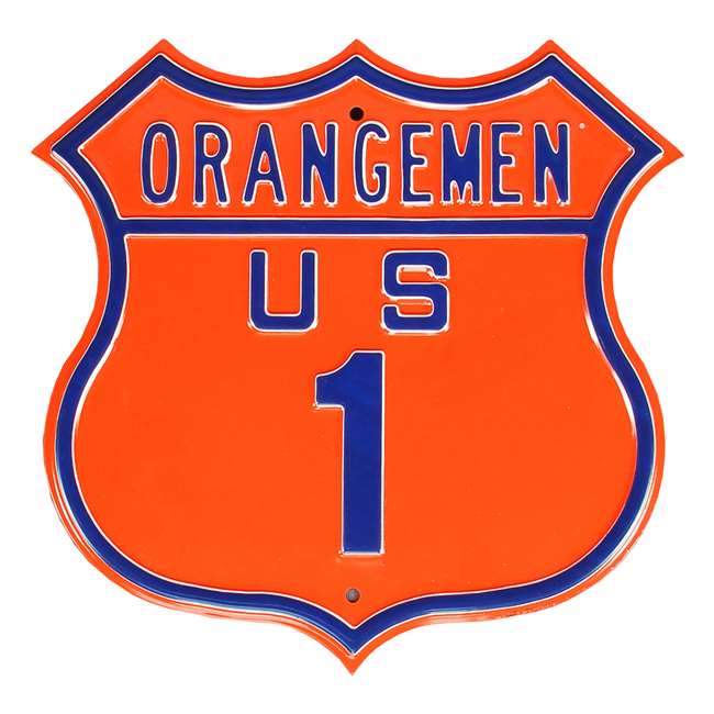 Syracuse Orange  Steel Route Sign-ORANGEMEN US-1   