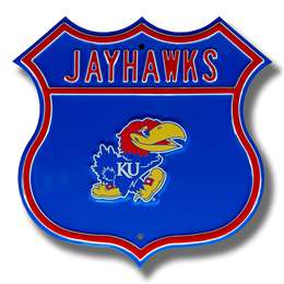 Kansas Jayhawks  Steel Route Sign Logo   